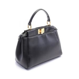 Fendi Leather Peekaboo Handbag Black